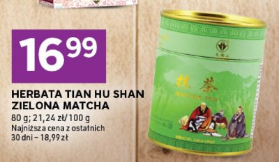 Herbata Tian Hu Shan zielona matcha promocja w Stokrotka