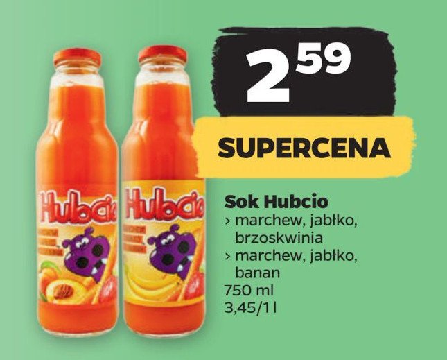 Sok marchew-banan-jabłko HUBCIO promocja