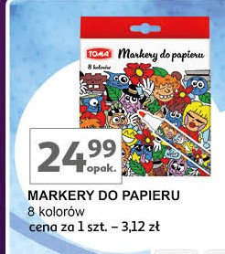 Markery do papieru Toma (piśmieniczy) promocja w Auchan