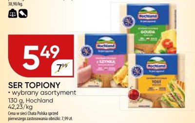 Ser topiony wybrany asortyment Hochland promocja w Chata Polska