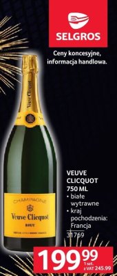 Veuve Clicquot 750 ml promocja w Selgros