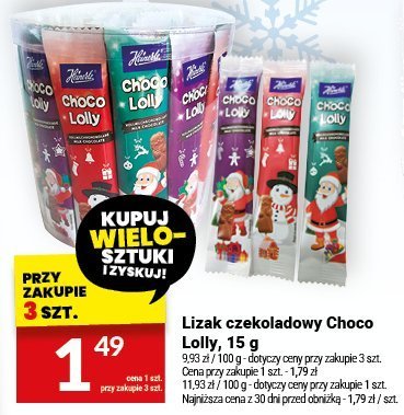 Lizak czekoladowy Choco Lolly, 15 g promocja w Twój Market