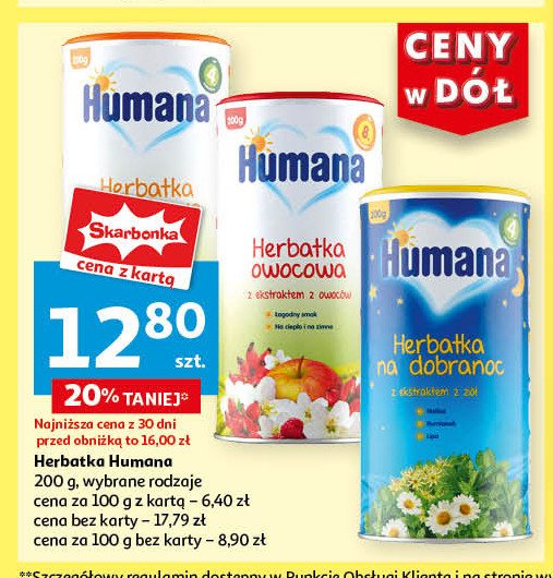 Herbatka dla dzieci owocowa Humana promocja