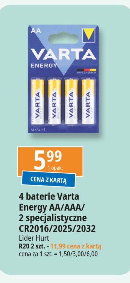 Bateria cr 2016 Varta promocja w Leclerc