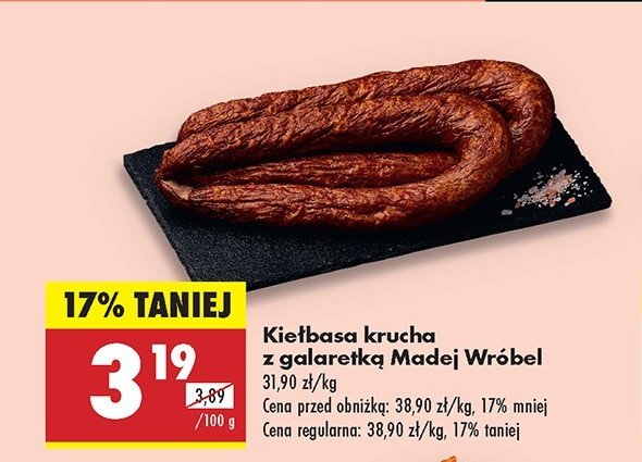 Kiełbasa krucha z galaretką Madej & wróbel promocja