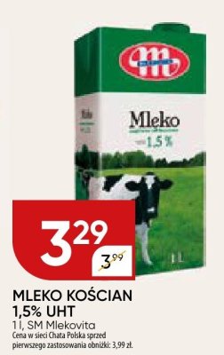Mleko kościan 1,5% UHT SM Mlekovita promocja w Chata Polska