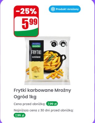 Frytki karbowane 1kg promocja w Dino