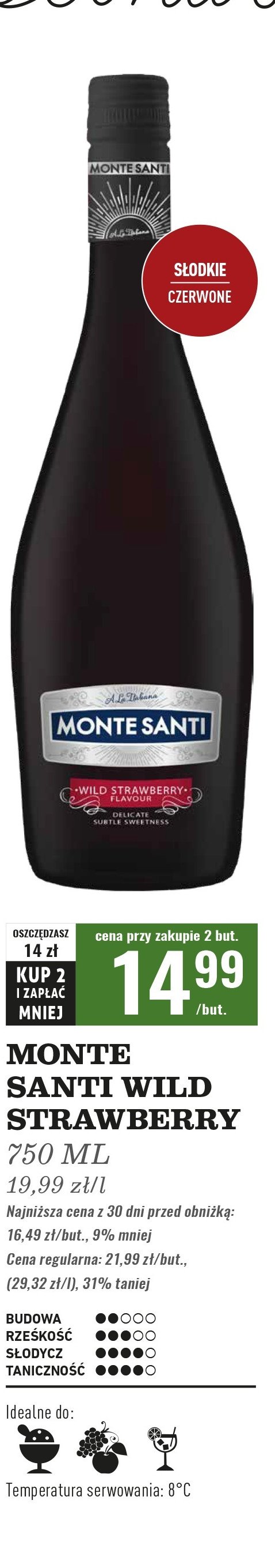 Wino Monte santi wild strawberry promocja