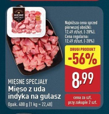 Mięso z uda indyka na gulasz Mięsne specjały promocja