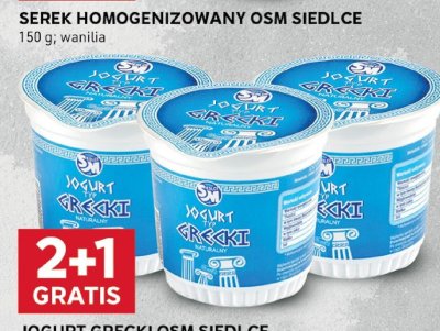 Jogurt grecki OSM Siedlce promocja w Stokrotka