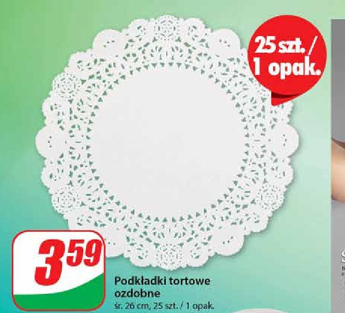 Podkładki tortowe ozdobne 26 cm promocja w Dino