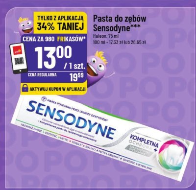 Pasta do zębów Kompletna Ochrona+ Sensodyne promocja w POLOmarket