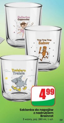 Szklanka do napojów z nadrukiem  promocja w Dino