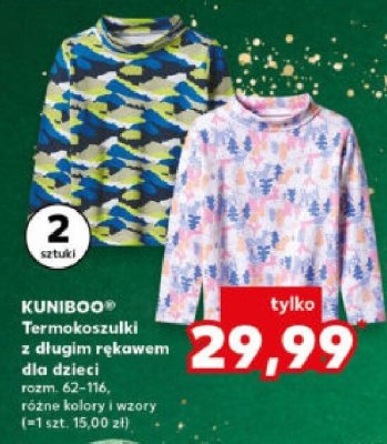 Termokoszulki 2 szt. z długim rękawem dla dzieci rozm. 62-116 KUNIBOO promocja w Kaufland