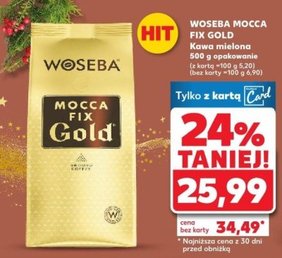 Kawa WOSEBA MOCCA FIX GOLD mielona promocja w Kaufland