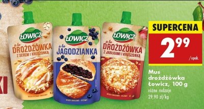 Deser drożdżówka z jabłkami i kruszonką Łowicz promocja