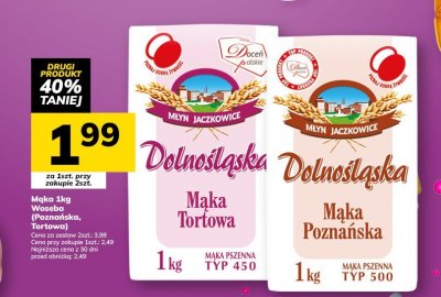 Mąka 1kg Weisbe (Poznańska, Tortowa) promocja w Hitpol