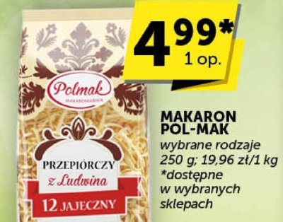 Makaron Pol-Mak kluski przewiórczy promocja w Groszek