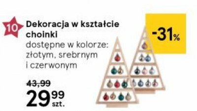 Dekoracja 艣wi膮teczna choinka srebrna promocja