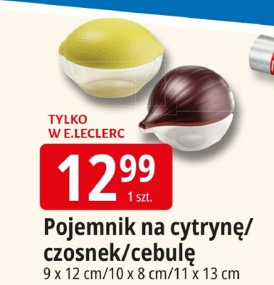 Pojemnik na cytrynę/czosnek/cebulę promocja w Leclerc