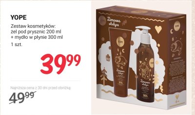 Zestaw kosmetyków: żel pod prysznic 200 ml + mydło w płynie 300 ml YOPE promocja w Rossmann