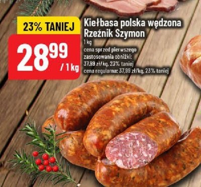 Kiełbasa polska wędzona Rzeźnik Szymon promocja w POLOmarket