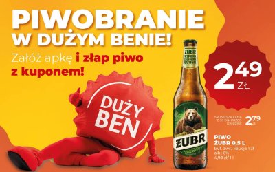 Piwo Żubr 0,5 L promocja w Duży Ben