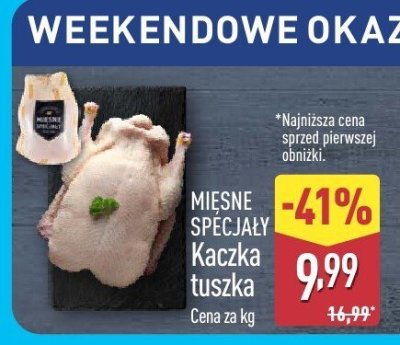 Kaczka tuszka Mięsne Specjały promocja w Aldi