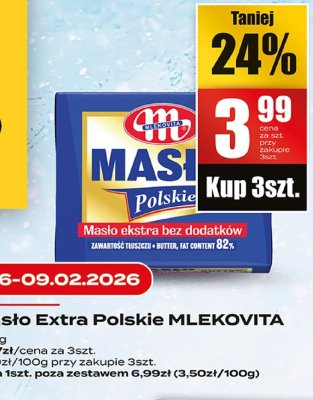 Masło Extra Polskie MLEKOVITA promocja w Supeco