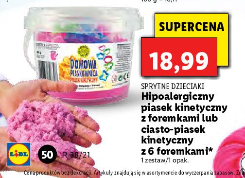 Piasek kinetyczny z foremkami domowa piaskownica Sprytne dzieciaki promocja