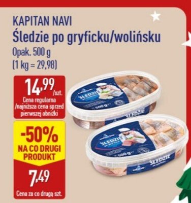 Śledzie po gryficku KAPITAN NAVI promocja w Aldi