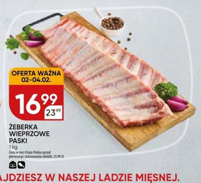 Żeberka wieprzowe paski promocja w Chata Polska