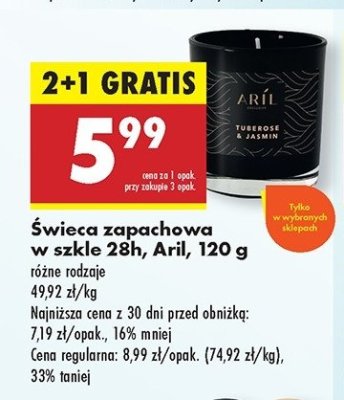 艢wieca zapachowa tuberoza & ja艣min Aril promocja