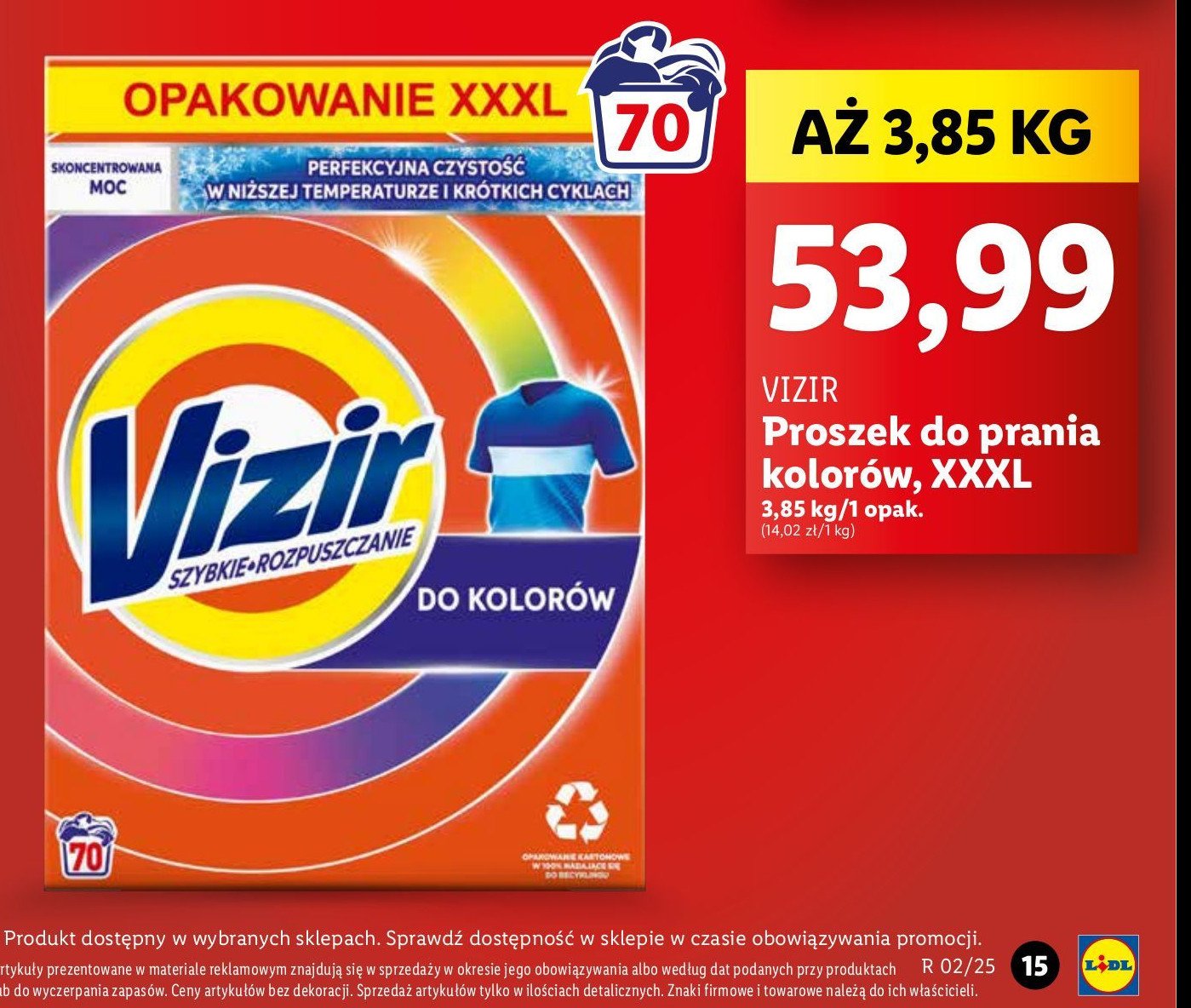 Proszek do prania color Vizir promocja