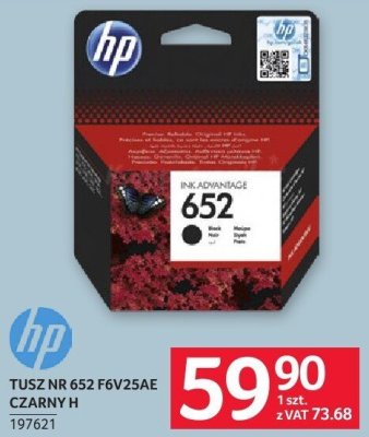 Tusz HP TUSZ NR 652 F6V25AE CZARNY H promocja w Selgros
