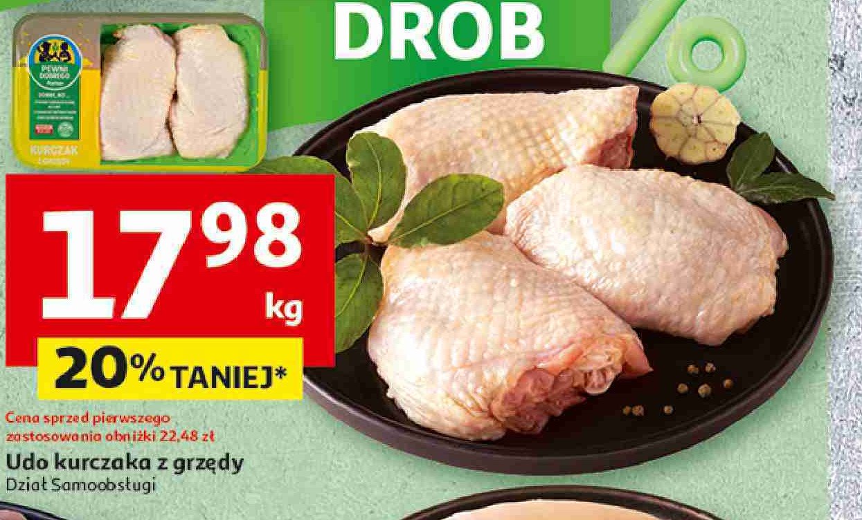 Udo z kurczaka z grzędy Auchan pewni dobrego promocja