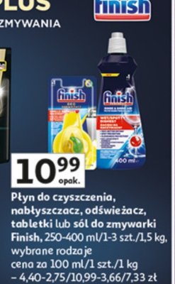 Płyn do czyszczenia, nabłyszczacz, odświeżacz, tabletki lub sól do zmywarki Finish promocja w Auchan