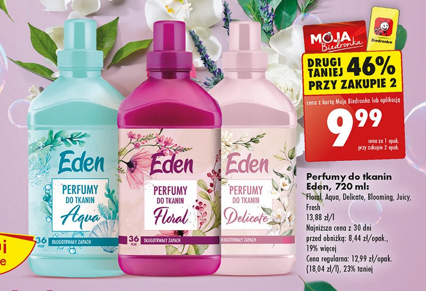 Płyn do płukania delicate Eden promocja w Biedronka