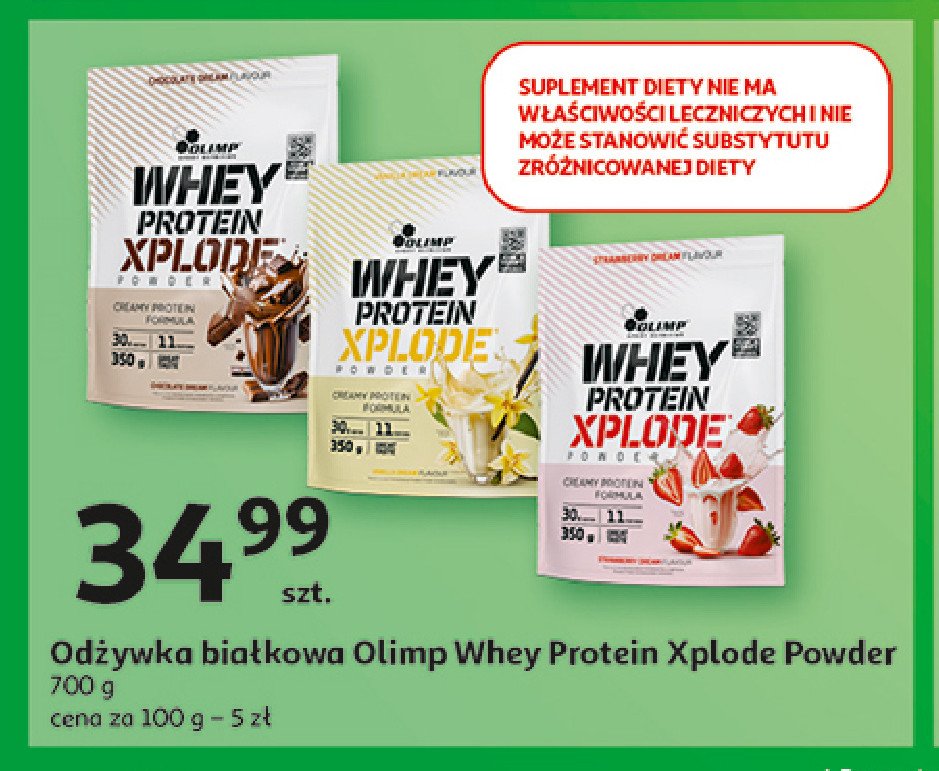 Odżywka białkowa xplode czekolada Olimp whey protein promocja w Auchan