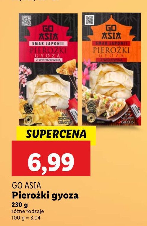 Piero偶ki gyoza z wo艂owin膮 Go asia promocja