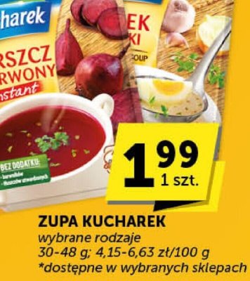 Zupa Kucharek barszcz czerwony instant promocja w ABC