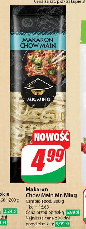 Makaron chow main Mr.ming promocja