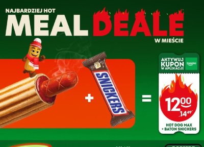 Hot Dog Max + Baton Snickers promocja w Żabka