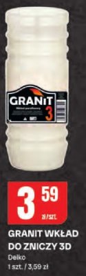 Wkład do zniczy 3D Granit promocja w Chorten