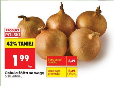 Cebula żółta na wagę promocja w Biedronka