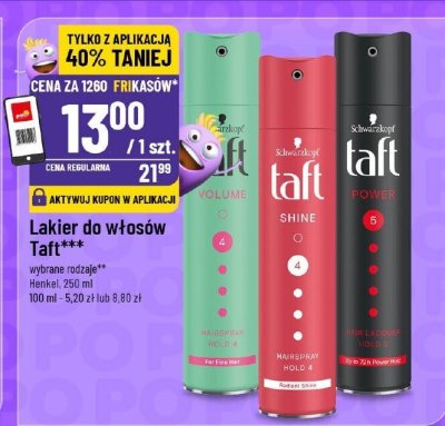 Lakier do włosów Taft Power promocja w POLOmarket