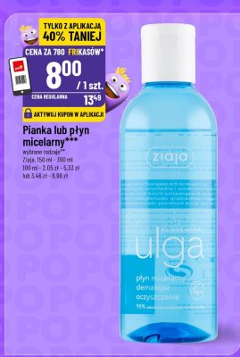 Pianka lub płyn micelarny Ziaja promocja w POLOmarket