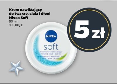 Krem nawilżający do twarzy, ciała i dłoni Soft Nivea promocja w Netto