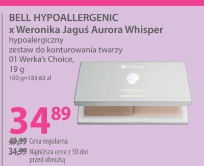 Zestaw Bell Hypoallergenic x Weronika Jagoś Aurora Whisper hypoalergiczny do konturowania twarzy 01 Werka's Choice promocja w Hebe