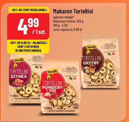 Tortellini z grzybami Novelle promocja